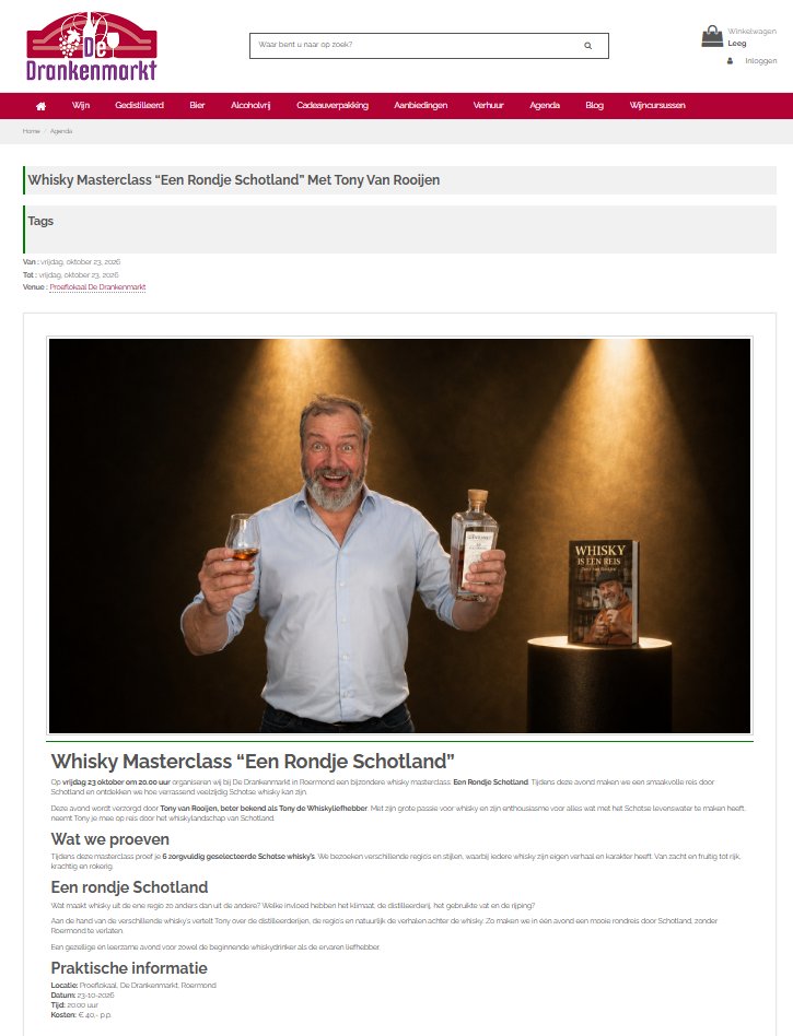 Flyer van Rondje Schotland in Roermond