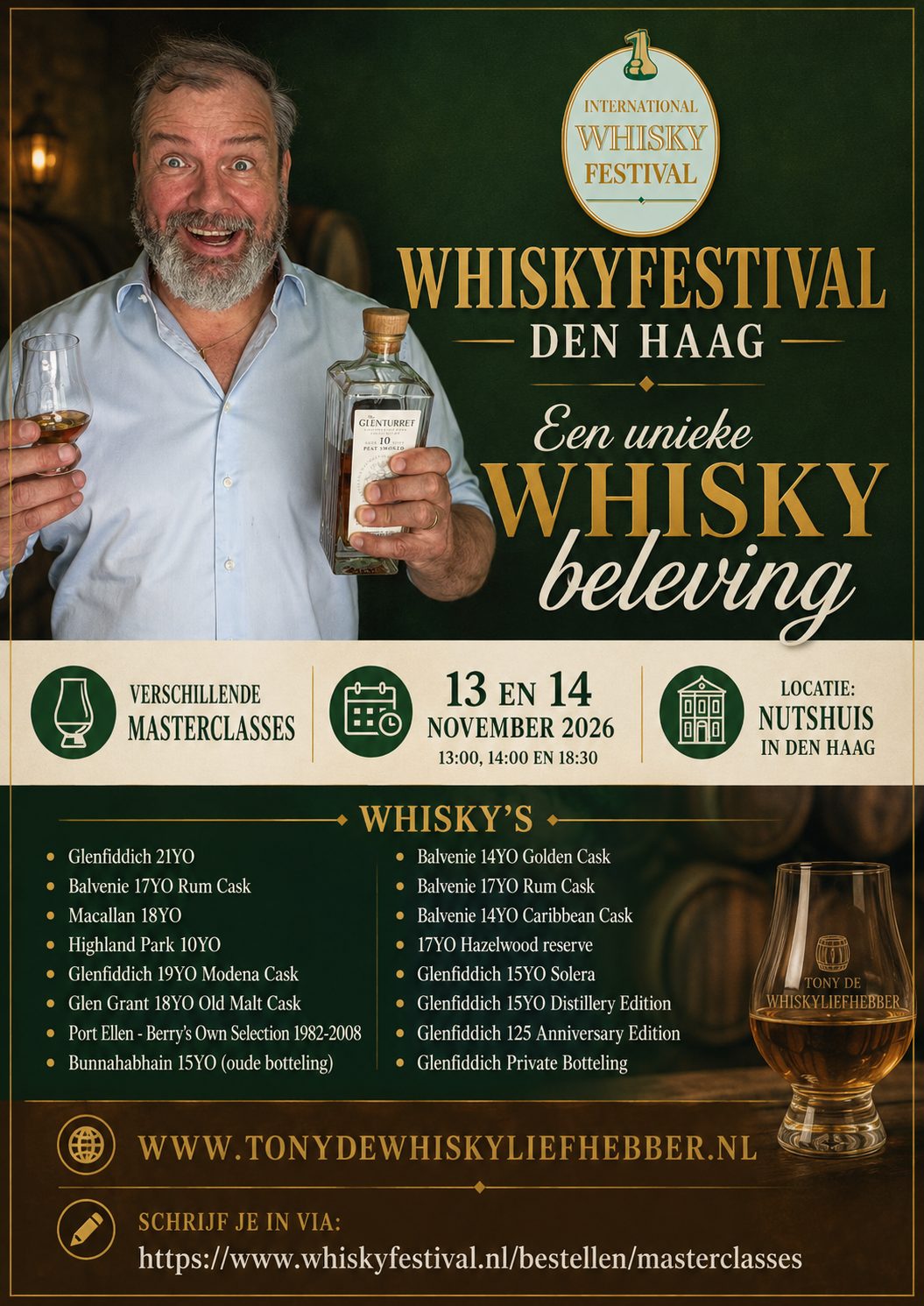 Flyer van Whiskyfestival Den Haag