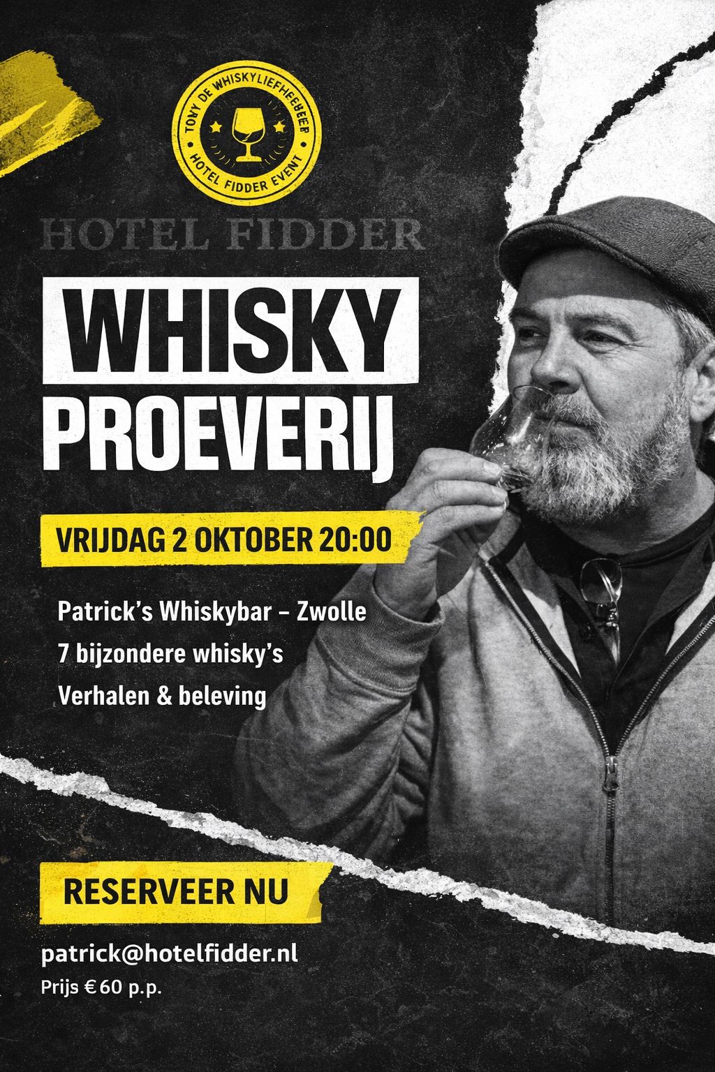 Flyer van Whisky bij Patrick