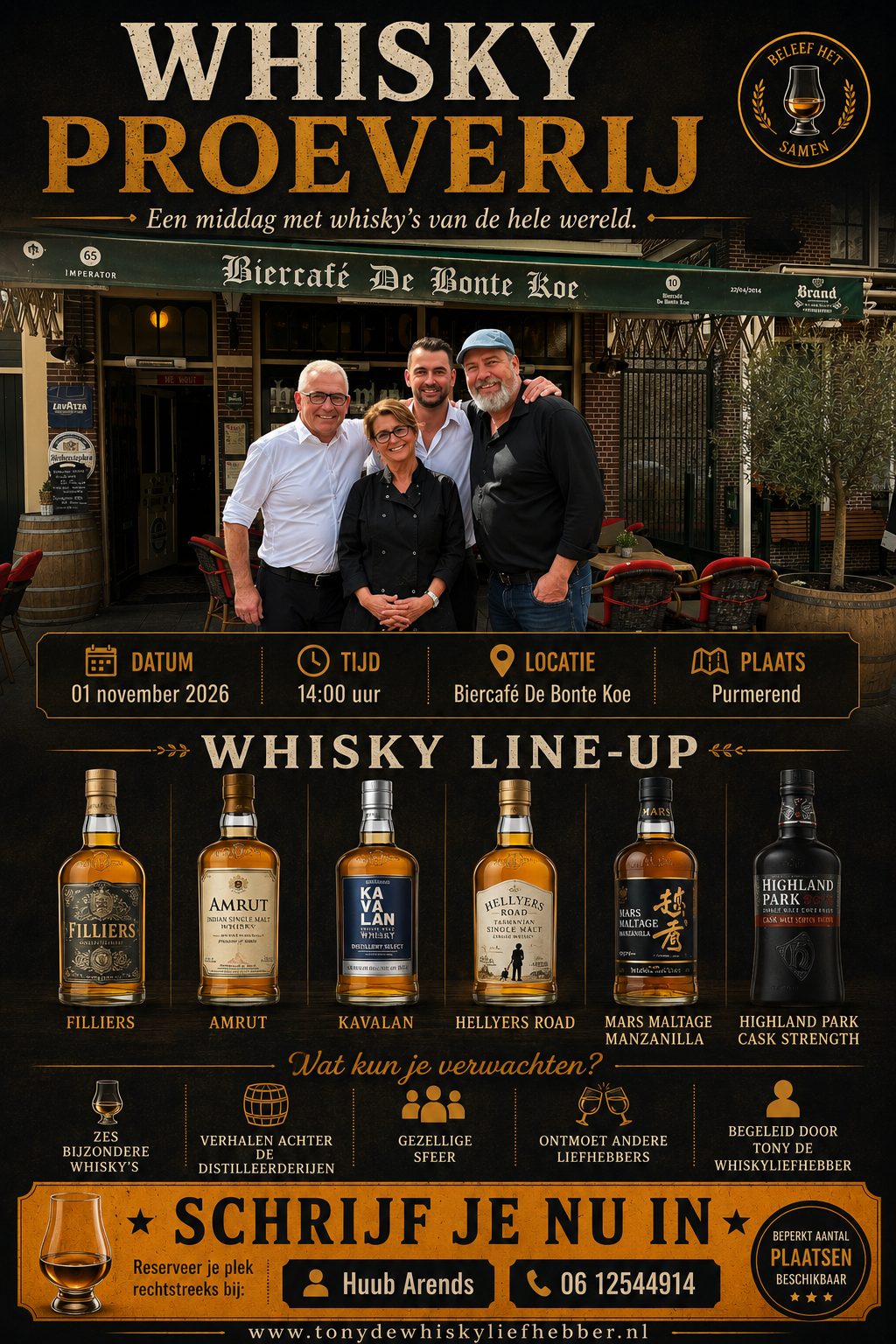 Flyer van Whisky in de Koe
