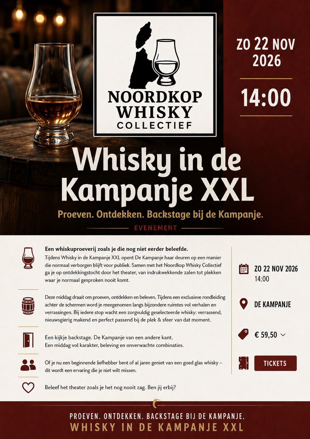 Flyer van Whisky in de Kampanje XXL