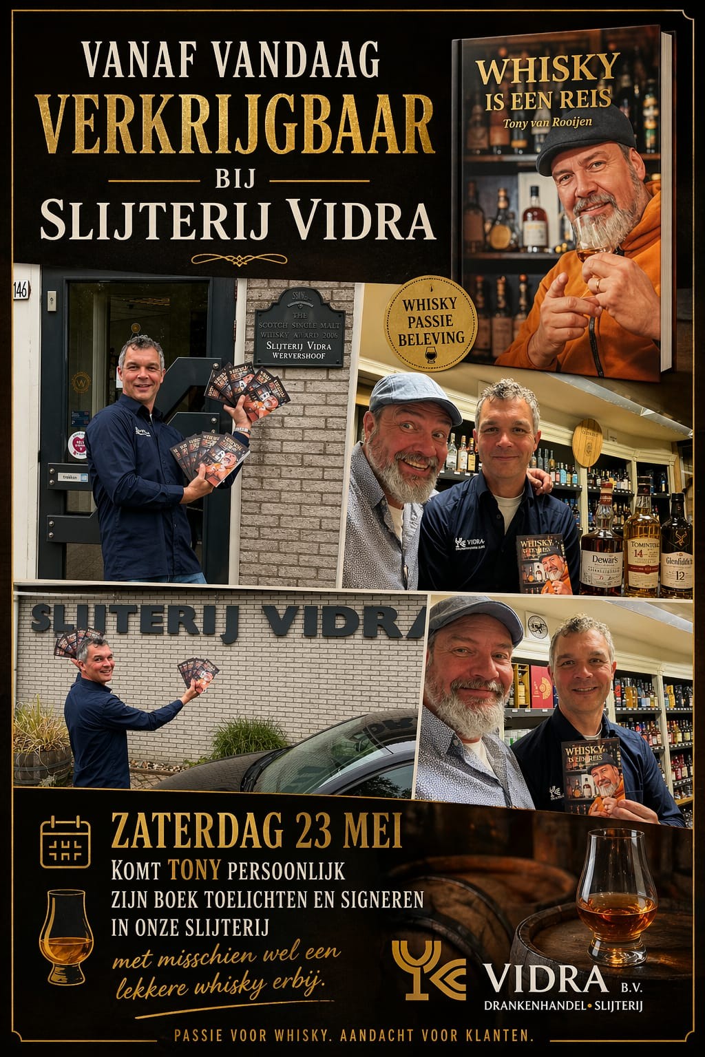 Flyer van Boek lancering
