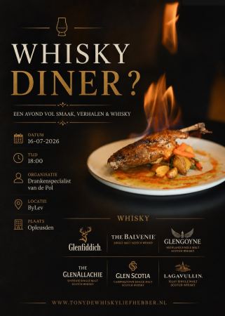 Flyer van Whisky diner