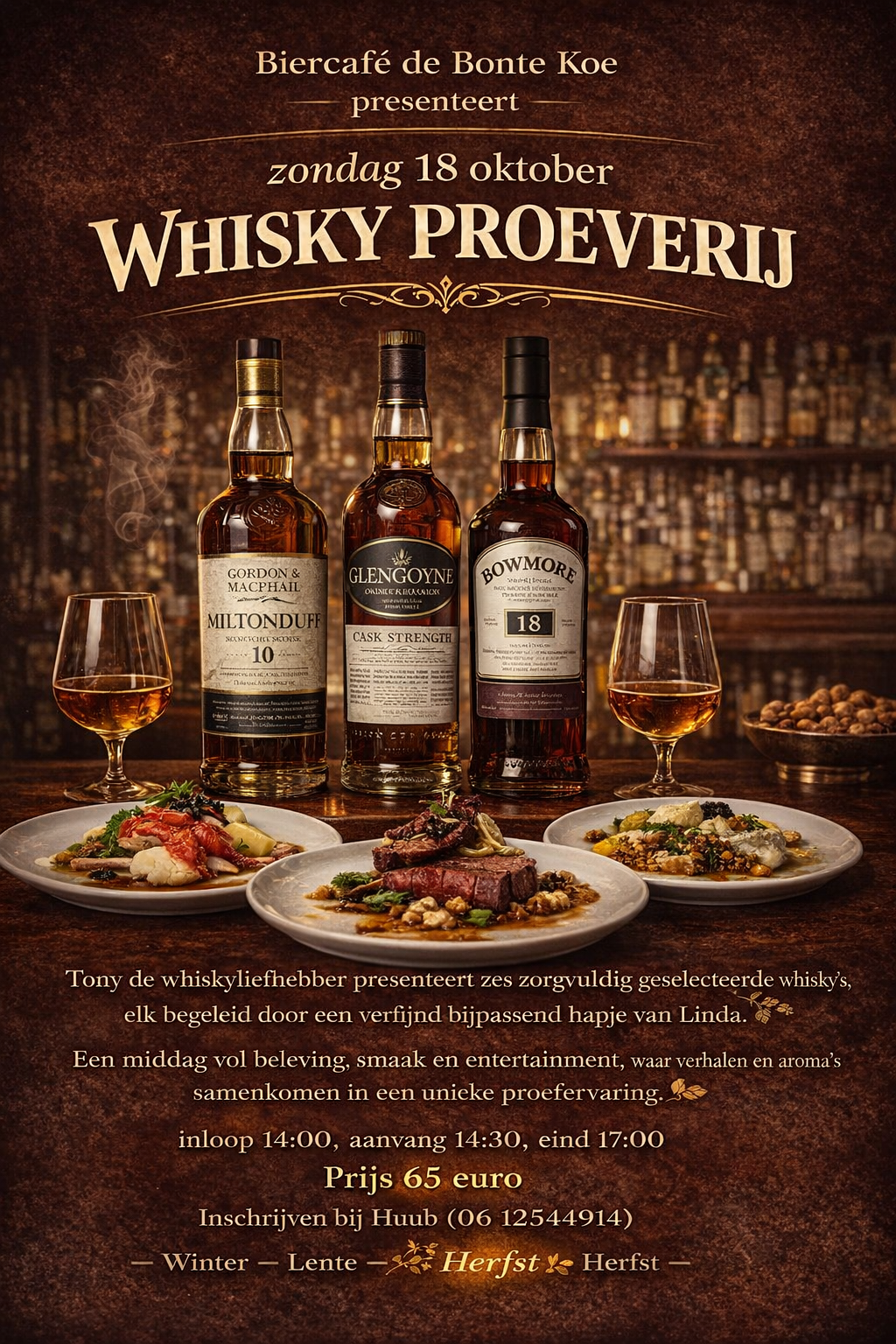 Flyer van Whisky in de Koe