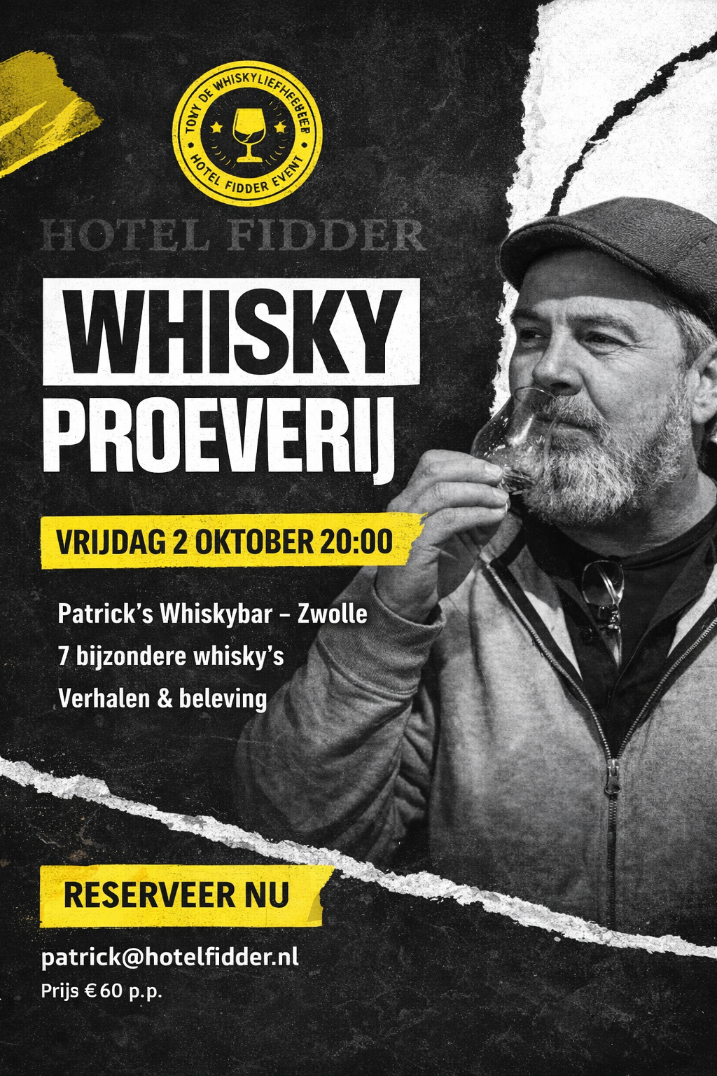 Flyer van Whisky bij Patrick