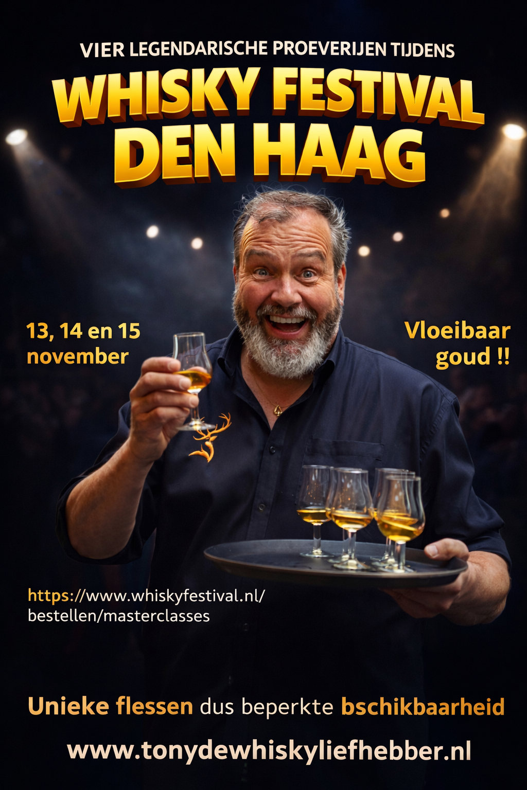 Flyer van Whiskyfestival Den Haag - avond